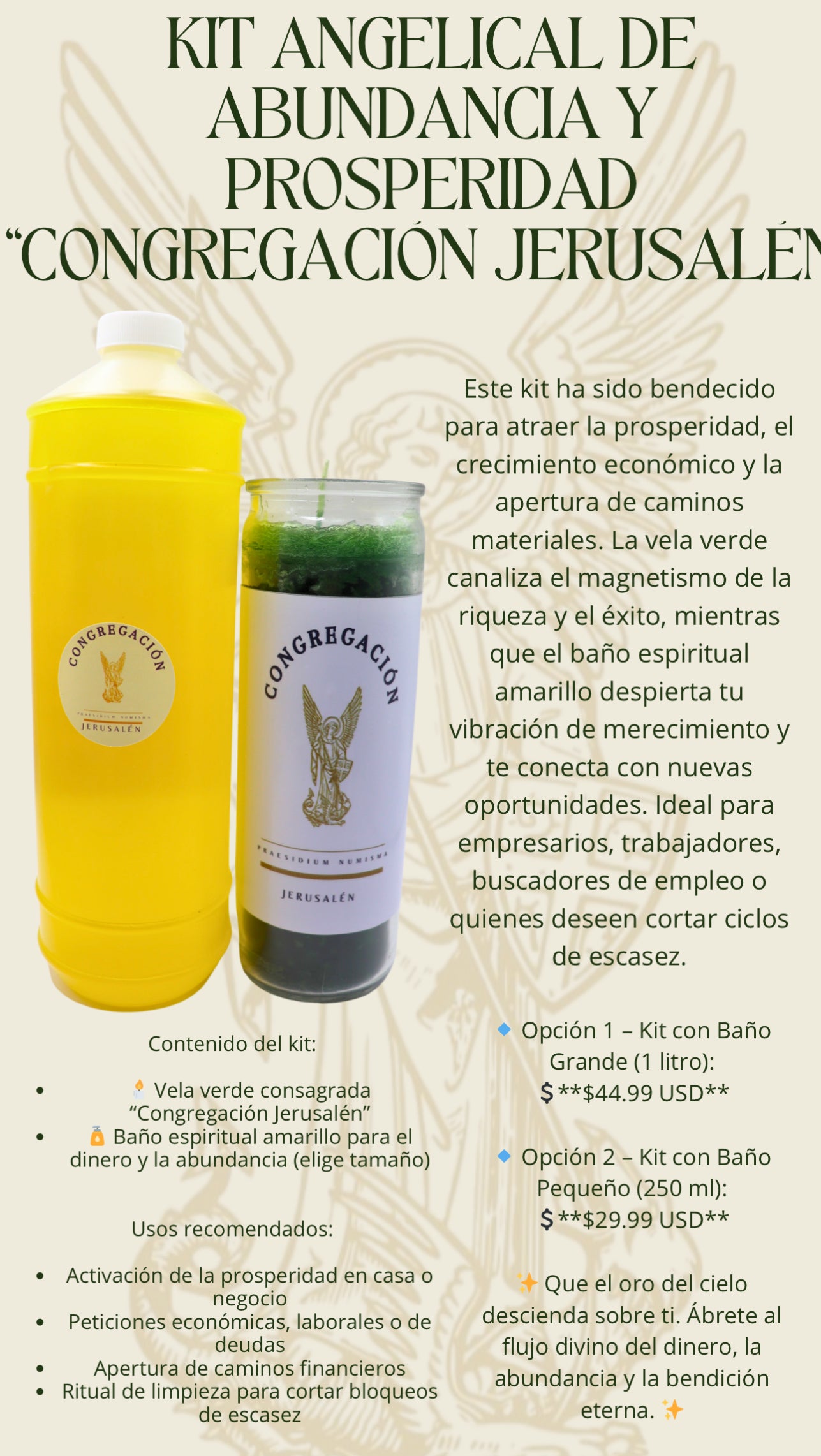 Kit Angelical de Abundancia — Congregacion Jerusalen