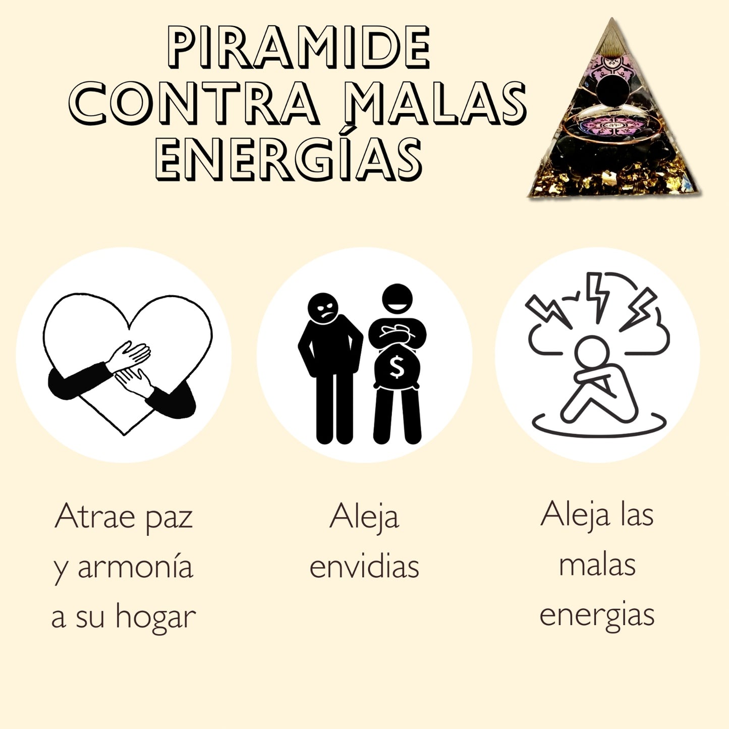 Pirámide para alejamiento de las malas energías.