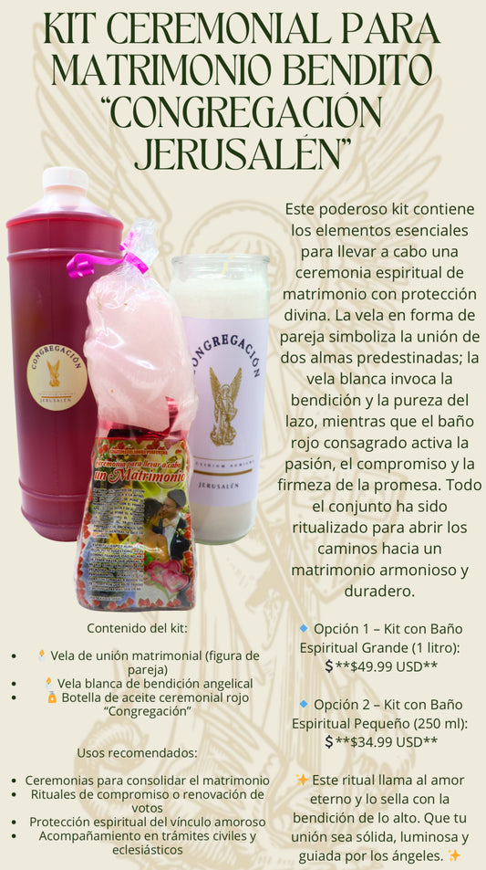 KIT CEREMONIAL PARA MATRIMONIO BENDITO