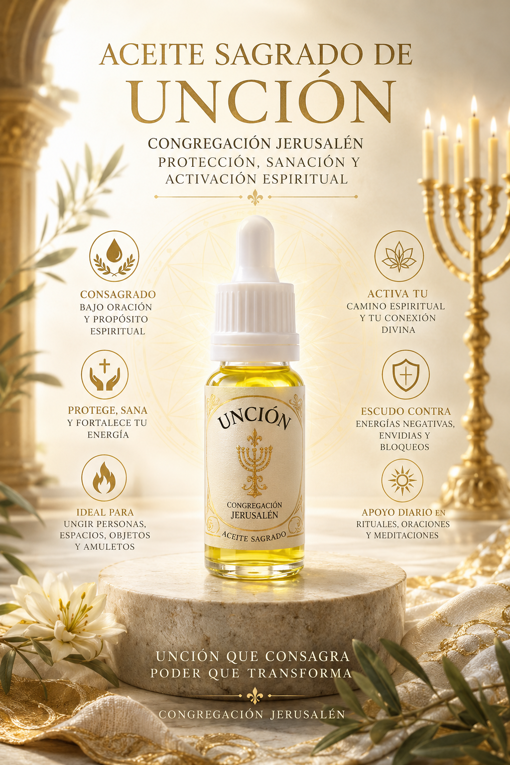 Aceite Sagrado de Uncion — Congregacion Jerusalen