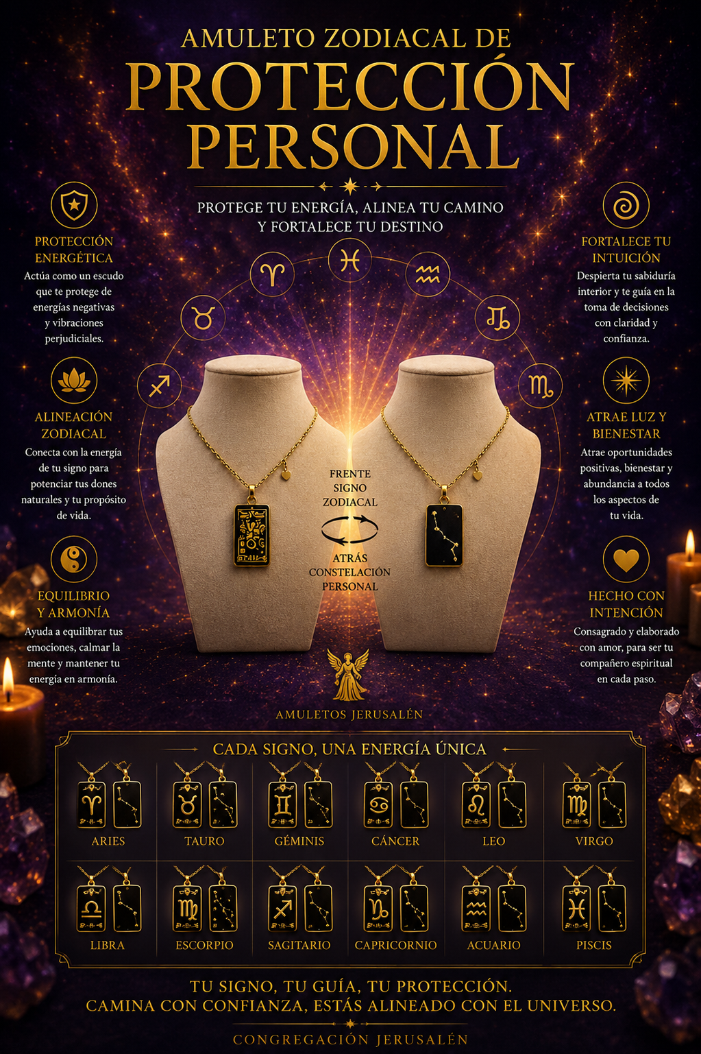 Amuleto Zodiacal de Proteccion Personal