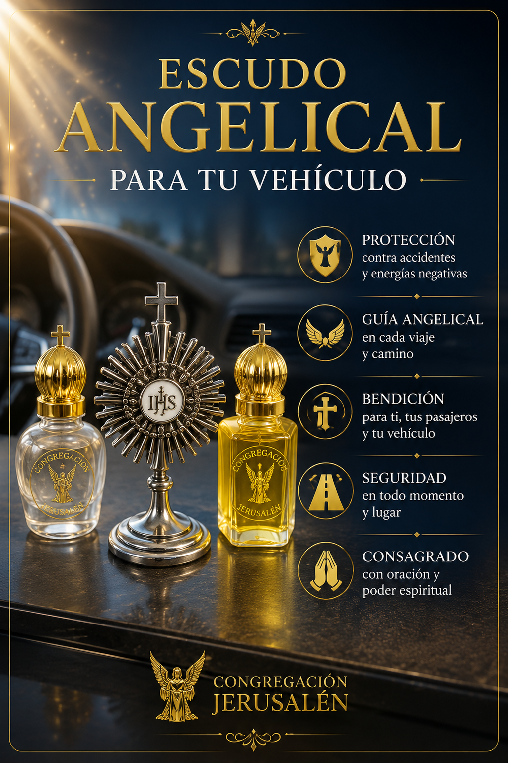 Escudo Angelical para tu Vehiculo