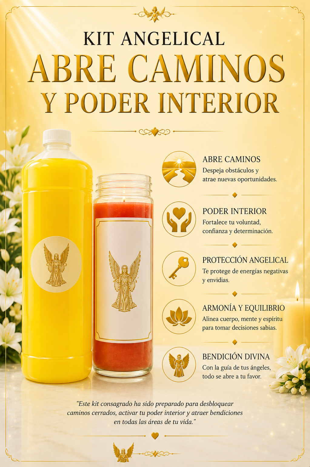 Kit Angelical Abre Caminos y Poder Interior