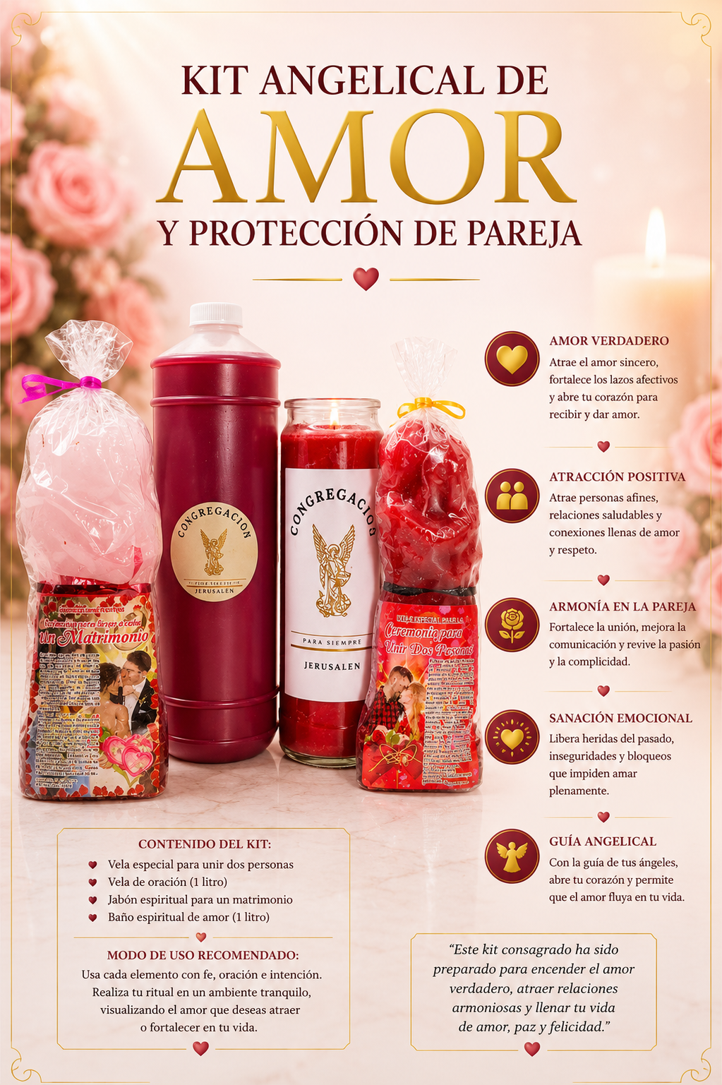 Kit Angelical de Amor y Proteccion de Pareja