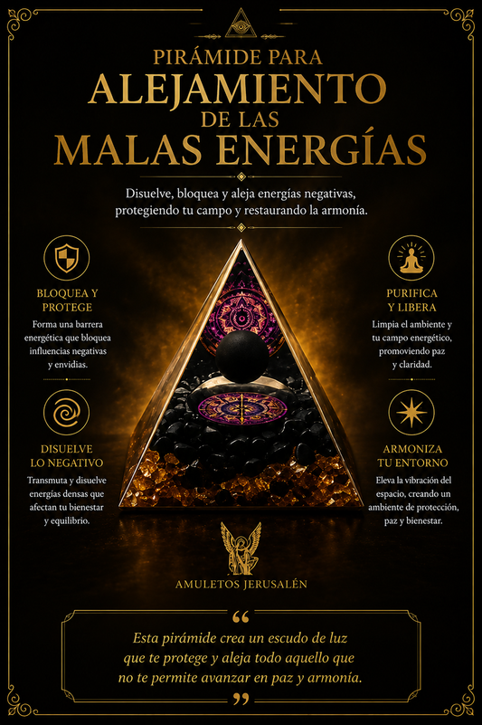 Pirámide para alejamiento de las malas energías.