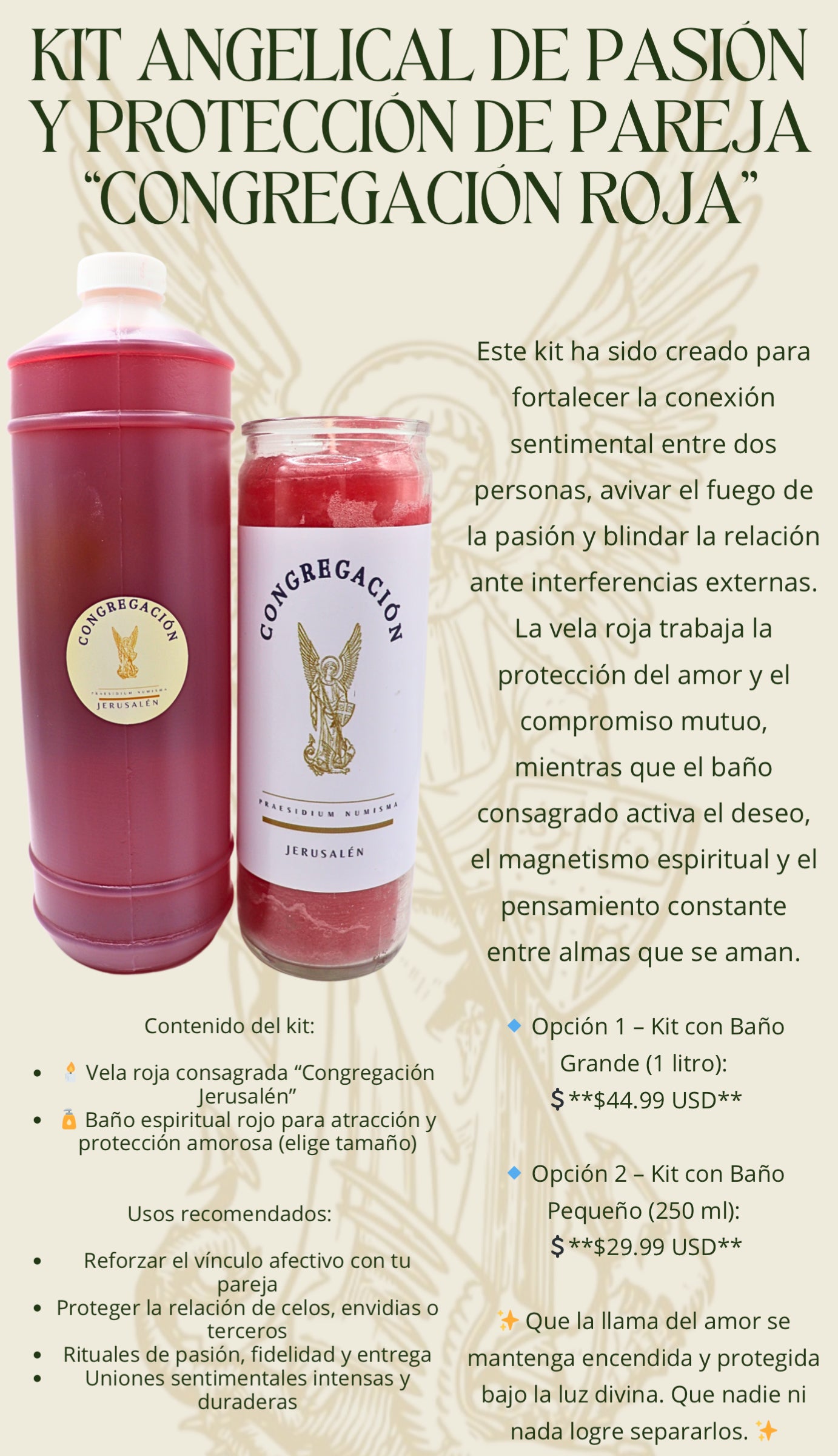 KIT ANGELICAL DE PASION Y PROTECCION DE PAREJA