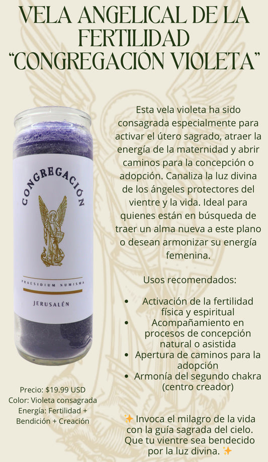VELA ANGELICAL DE LA FERTILIDAD “CONGREGACIÓN VIOLETA”